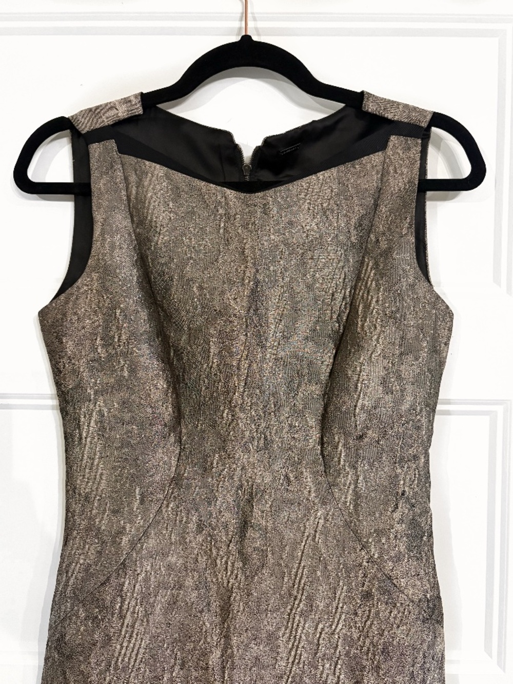Elie Tahari Metallic Jacquard Sheath Dres